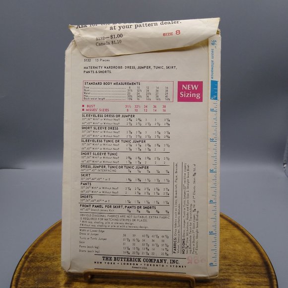 Vintage Sewing PATTERN Butterick 5132, Women 1962 Maternity Wardrobe in Misses 8 - Picture 2 of 3